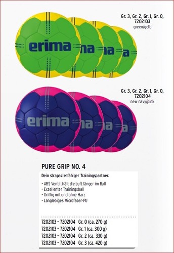 Erima handball pure grip - erima, nr.4