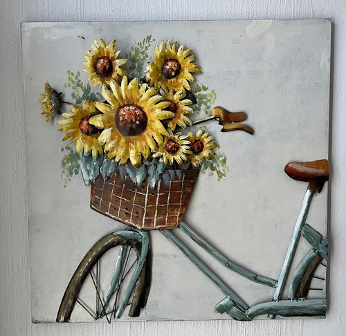 Metallbild fahrrad mit - 3d,