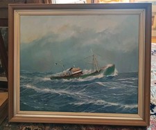 Ölgemälde Schiffsbild