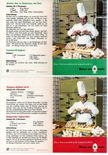 4 Faltblätter DDR Kochrezepte