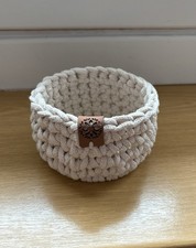 Häkelkorb Korb Holzboden