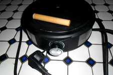 Silver Crest Fondue/CrêpesMaker/ Pfannkuchenmacker 1500 W Holz Teigverteiler Top