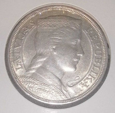 Lettland Pieci 5 Lati  1929