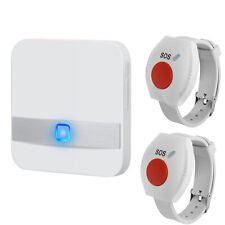 Notrufknopf für Senioren m. 2 Notruf Armband Alarmierungssender Hausnotruf Alarm