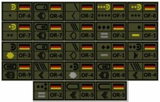 BW Rangabzeichen Quer, Heer, Grüne Litze, NATO Rangcode, Oliv