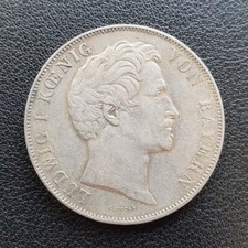 Königreich Bayern Ludwig I. König von Bayern 2 Gulden 1847 Silber Münze