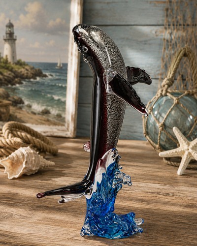 Glasfigur eines wals - glasfigur,