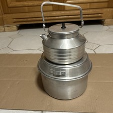 Camping Geschirr  DDR  ALU Topfset  6 tl gebraucht