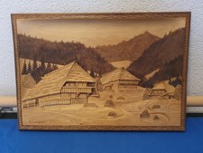HOLZBILD-RELIEF-WANDBILD-HANDA
