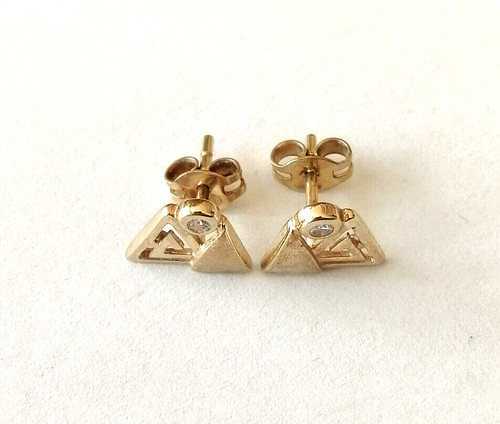 Triangle shape stud earrings - triangle,