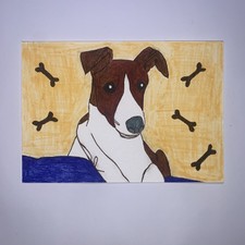 Gemälde Hund Jack Russel Pop