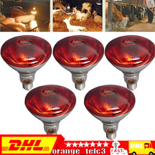 Infrarotlampe Wärmelampe Tiere 100-175 Watt E27 Hartglas - Küken Hühner Welpen.