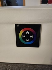 Sofa,Beleuchtung, Bluetooth,Leder,Stoff  2teiler L:3,20 B:1,95      B:1 10 H:45