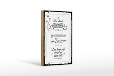 Holzschild Spruch 12x18 cm Das
