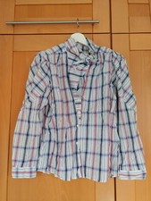 Süße Schluppenbluse, weiß/rot/blau kariert, Nadine H., Gr. 38