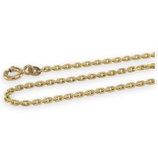 Halskette Kette Anker diamantiert 585/-14k Gelbgold ca. 70 cm, 1,7 mm