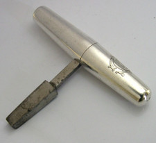 UNGEWÖHNLICHER STERLINGSILBER EISENBAHN KLAPPWAGEN SCHLÜSSEL VIKTORIANISCH ANTIK 1875