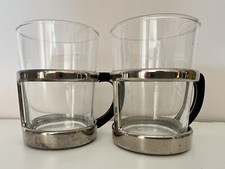 Tee-Glasbecher in Silber-Teeglas-Halter, 2 Stück