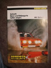 Prospekt Schroth Sicherheitsgurte Hosenträgergurt Motorsport Renn u. Rallye BMW