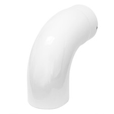 Rauchrohrbogen / Ofenrohrbogen Emaille 150mm 90° Weiß Bogen glatt