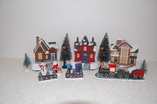 Weihnachtsdorf mit eisenbahn - mit,