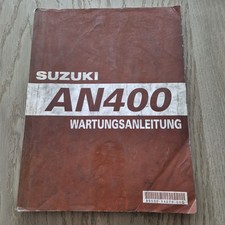 SUZUKI AN 400   12/1998 Werkstatt Reparatur Werkstatthandbuch Wartungsanleitung