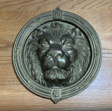 Herrschaftlicher Türklopfer Löwenkopf aus Messing für historische Türen