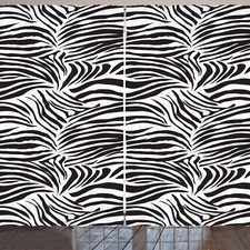 Zebra Druck Rustikale Gardine