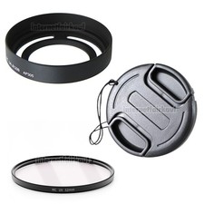 Zubehörset passend für Fuji X10 X20 X30 Gegenlichtblende Filter Deckel