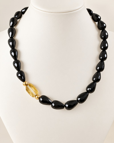 Edle onyx citrin halskette - edle,
