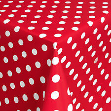 Wachstuch Tischdecke Punkte rot 01150-01 Meterware abwaschbar eckig rund oval