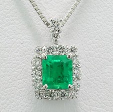 Wert 6000 Euro Smaragd Brillant Collier Kolumbien extra fein 950 Platin Neu