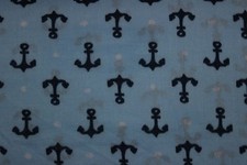 Musselin Double Gauze Anker hellblau Mull Baumwolle Spucktuch