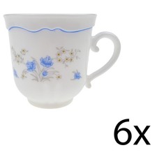 6er Set Kaffeetasse Arcopal Romantique Blaue Blumen