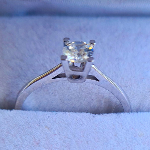 14k weißgold verlobungsring - 14k,