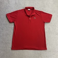 LACOSTE Herren Poloshirt Polohemd Gr L Polo T Shirt Logo Classic 29210 Rot
