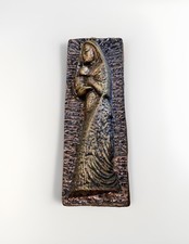 Bronze Relief Madonna mit Kind
