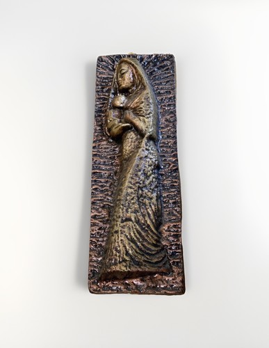 Bronze relief madonna mit kind - relief,
