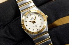 OMEGA 25 mm Constellation Lady Quarz Stahl-Gold 795.1202 BOX Damenuhr