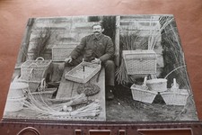 tolles altes Foto - Portrait eines Soldaten Korbflechter - Repro !!!! 