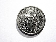 Weimarer Republik  50 Reichspfennig  1927 A