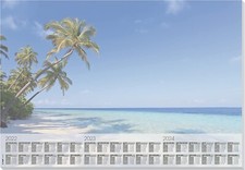 SIGEL HO470 Papier-Schreibtischunterlage  3-Jahres-Kalender,  DIN A2 20-22 - B-W