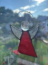 Tiffany Glas, Schutzengel, Engel, Fensterdeko, Handarbeit, Weihnachtsengel