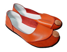LAGENLOOK BALLERINAS WOMAN SHOES CHAUSSURES  37 ECHTLEDER ORANGE #40-4#
