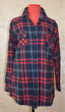 "Matchstick" Flanellhemd Holzfällerhemd Bluse Blau/Rot/Grün kariert Gr. L