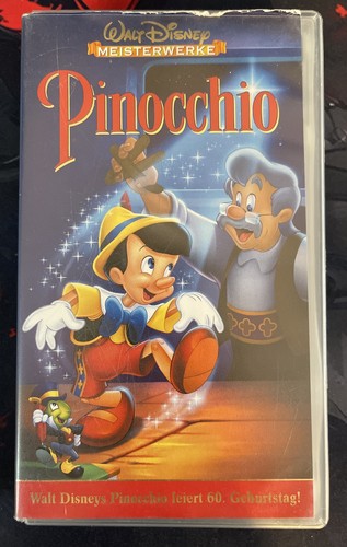 Vhs walt disney - -, pinocchio