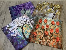 4er Set Kissenbezüge für Dekokissen Mehrfarbig Baum ca. 40x40cm ( R1-64