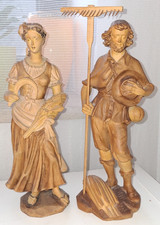 Holzfigur geschnitzt, Bauer+