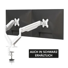 Monitorhalterung 2 Monitore 17–32 Zoll bis 10 kg je Arm verstellbar schwarz weiß