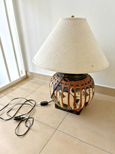 Tischlampe Lampe mit Elefantenmotiv, aus Afrika oder Indien? Kunsthandwerk